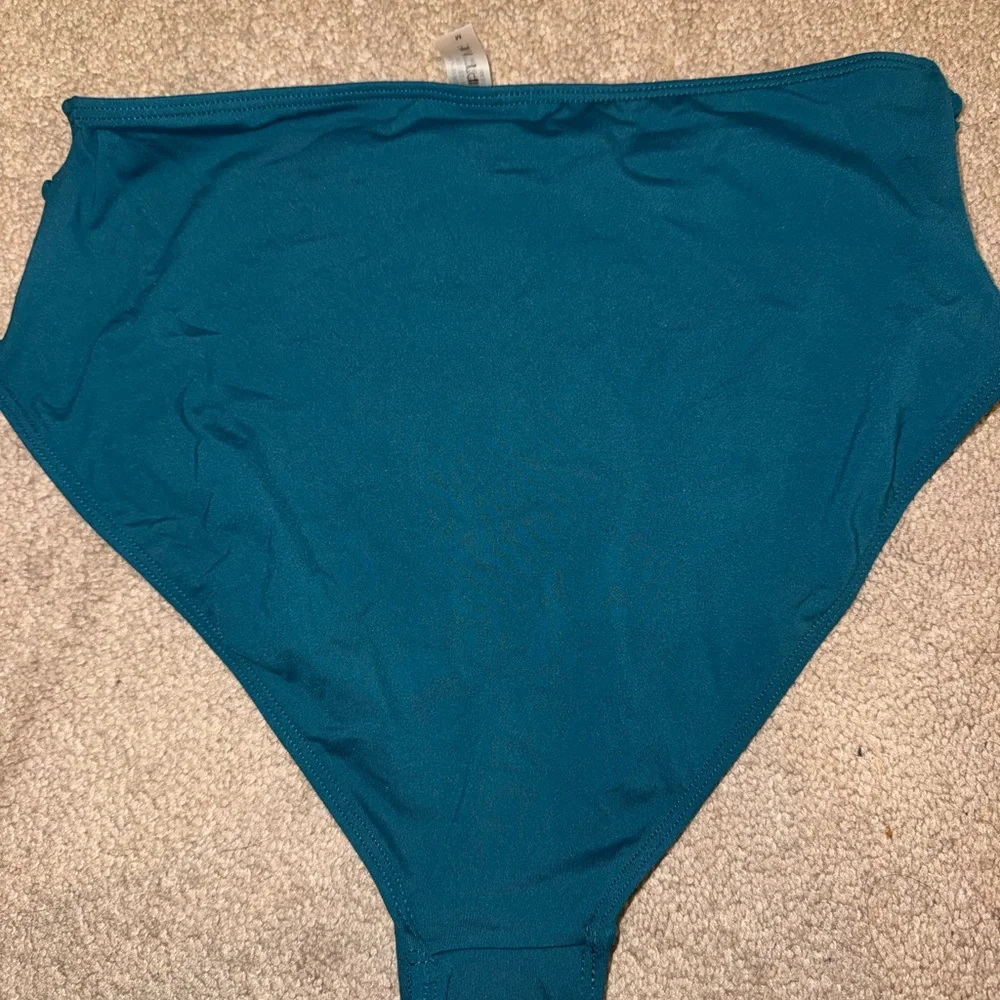 Tempt Me Teal High-Waist Bikini Bottom - Picture 3 of 3